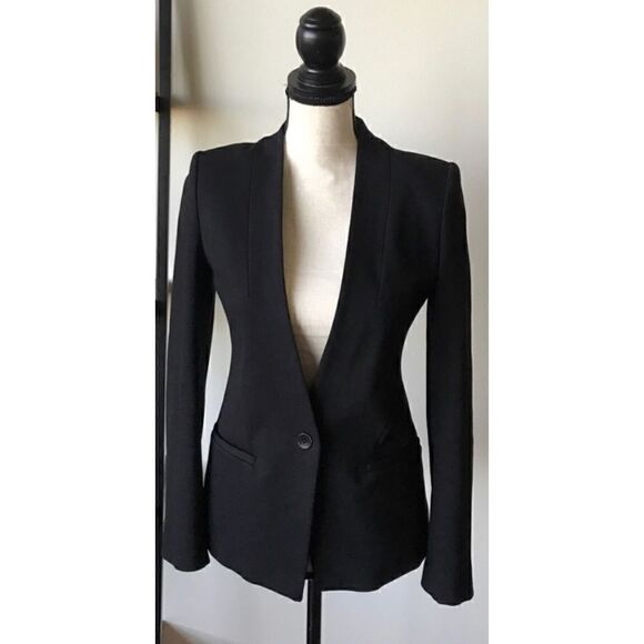 Madewell  Modern Single Button  Black Jacket size 2 - Picture 3 of 11